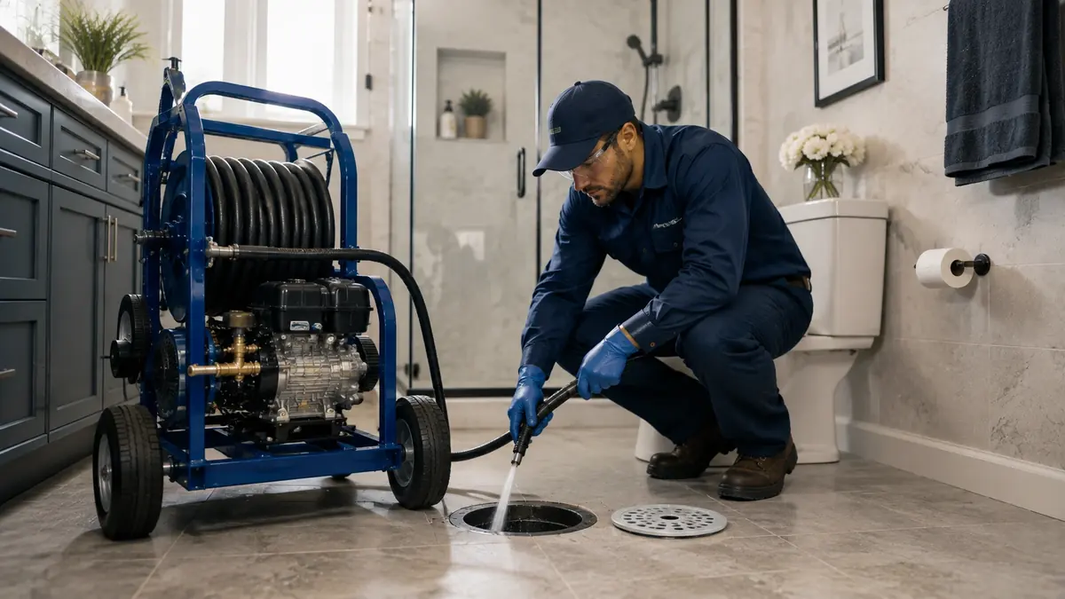 Bathroom Drain Hydro Jetting in Temecula