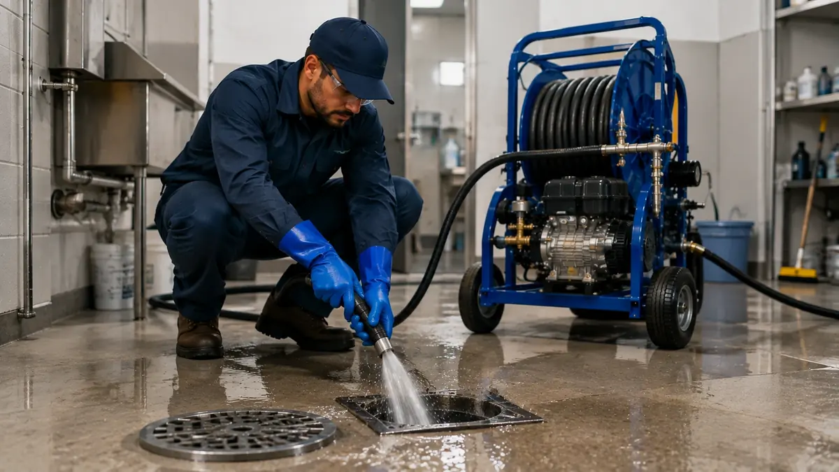 Floor Drain Hydro Jet Cleaning in Temecula