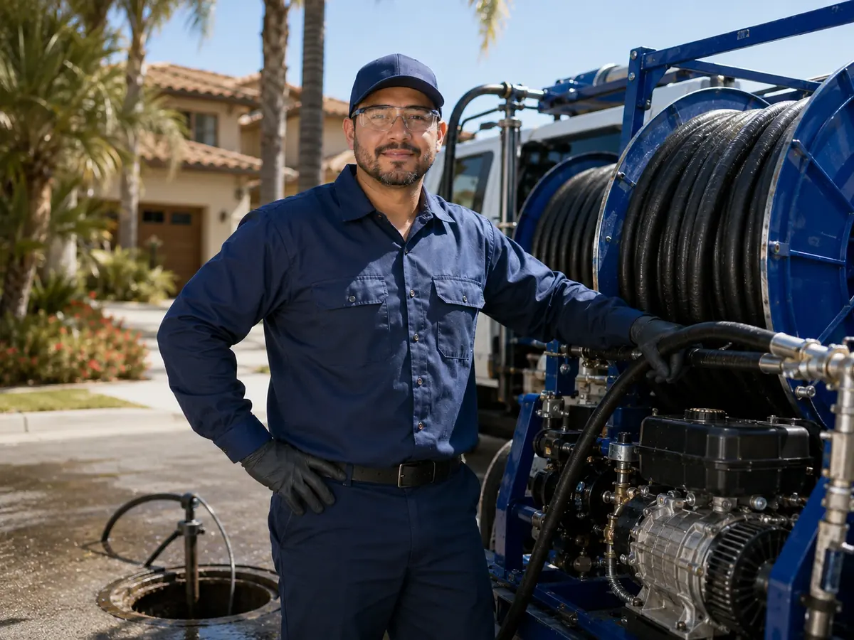 Hydro jet sewer cleaning in Temecula