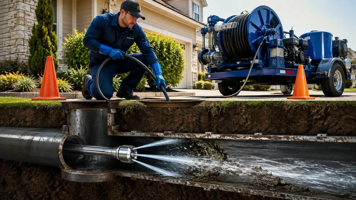 Main Sewer Line Hydro Jet Cleaning in Temecula