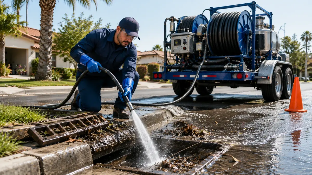 Storm Drain Hydro Jet Cleaning in Temecula